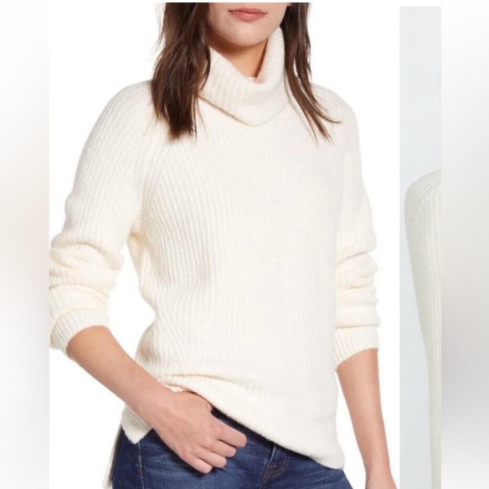 Madewell Mercer Turtleneck Sweater Ivory AF521